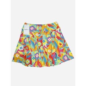 Kenny Flowers Skort Caribbean Country Club Tropical Pleated NEW Womens Small